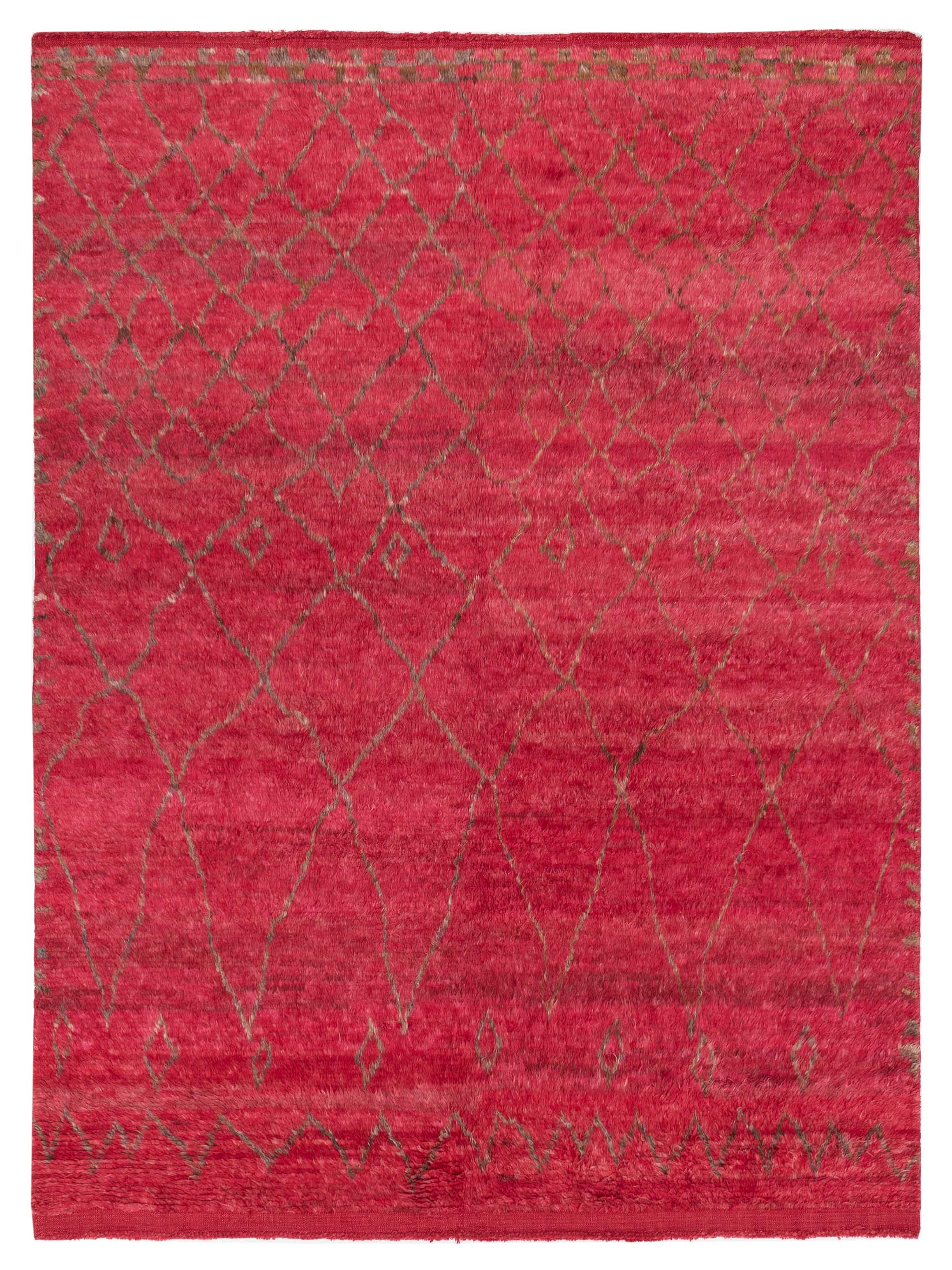 Red brown contemporary rug
